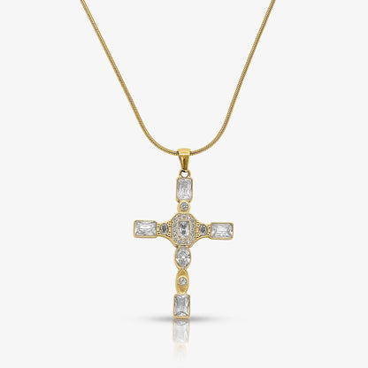 Gem Up Cross Necklace - EVRYJEWELS