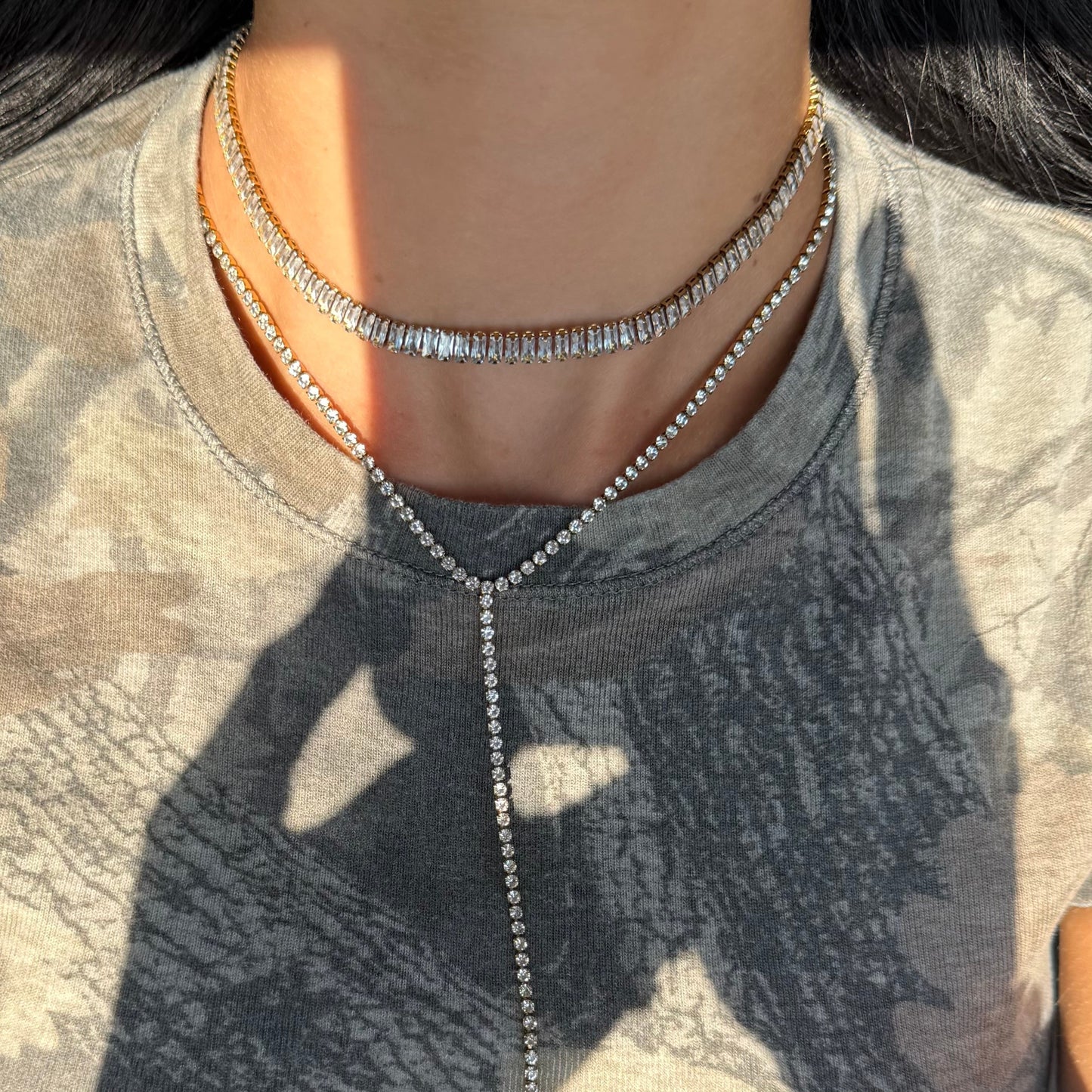 Frost Beam Tennis Necklace - EVRYJEWELS