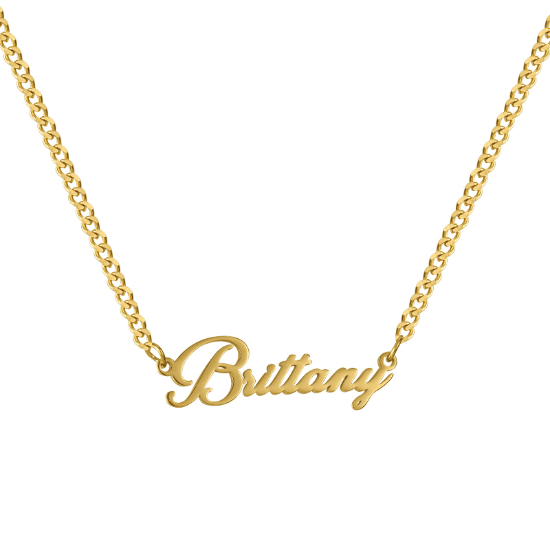 Custom/Personalized Nameplate Curb Necklace - EVRYJEWELS