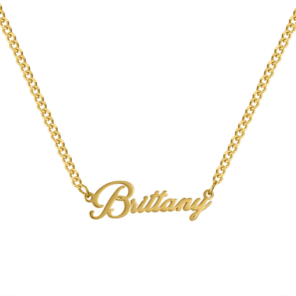 Custom/Personalized Nameplate Curb Necklace - EVRYJEWELS
