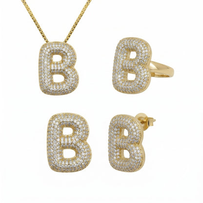 Adore Me Earring, Ring & Necklace 3 Piece Bundle - EVRYJEWELS