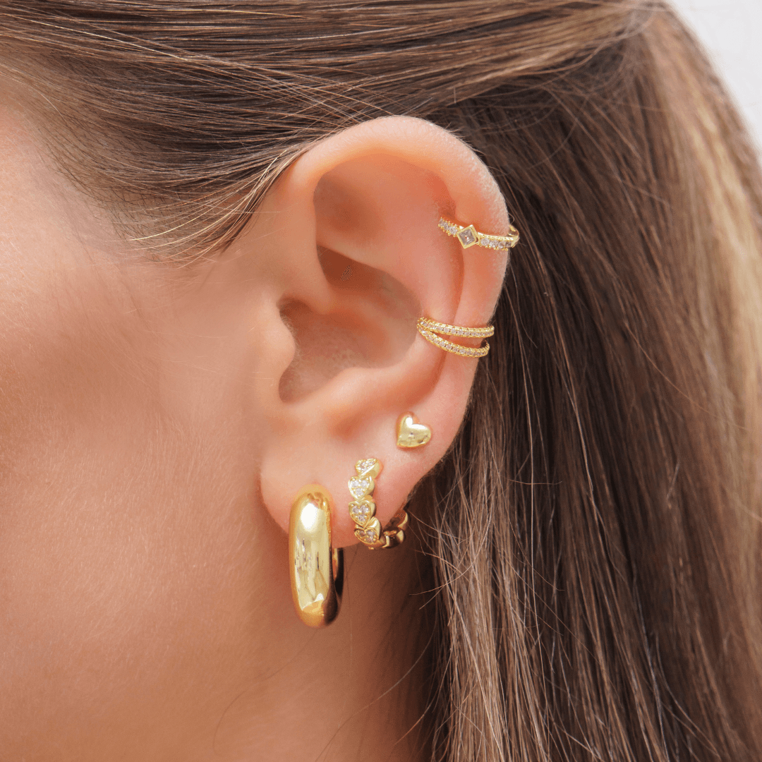 Hearts All Around Earrings - EVRYJEWELS