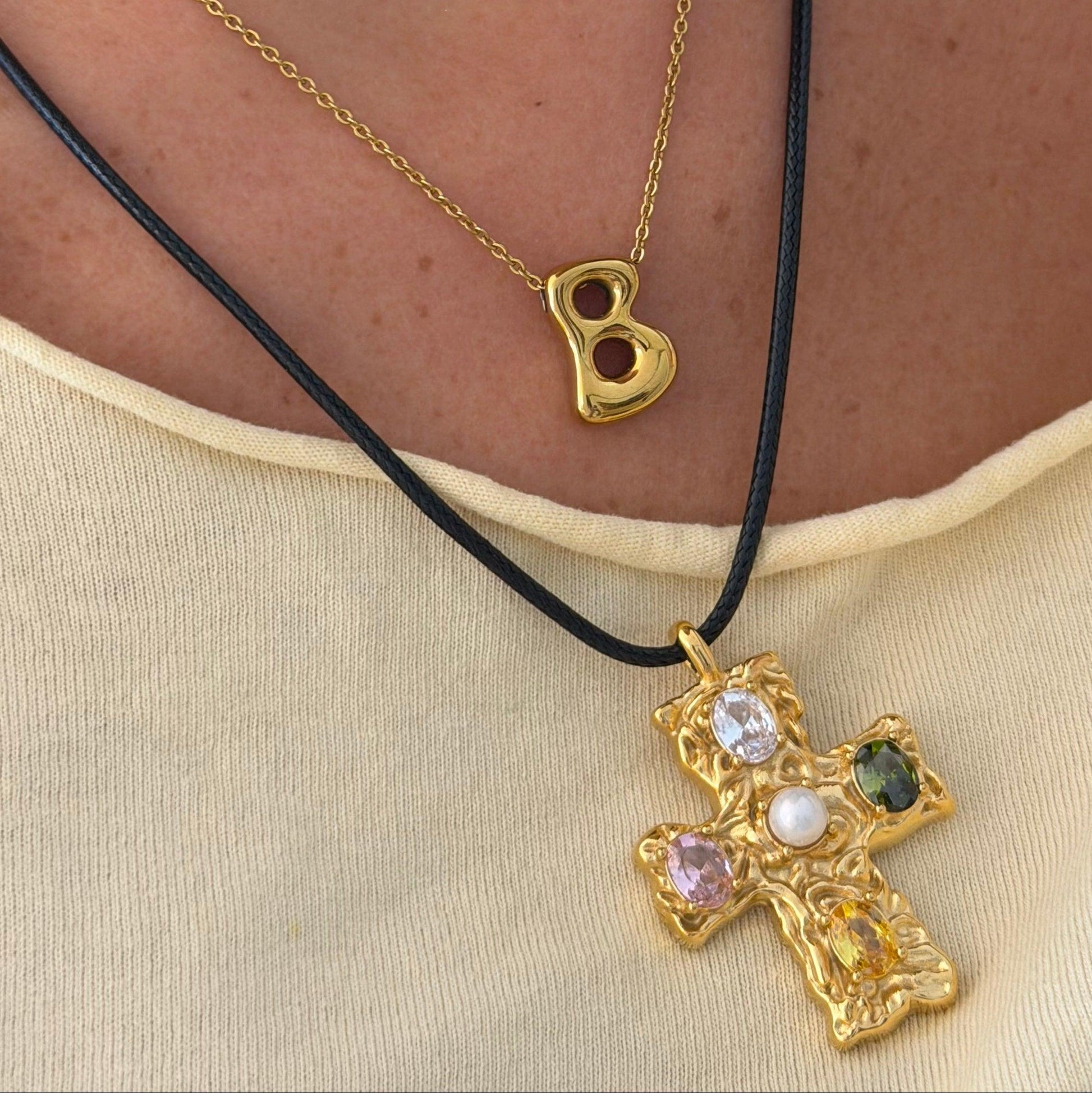 Popstar Cross Necklace - EVRYJEWELS
