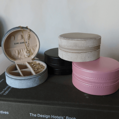 Mini Round Jewelry Box - EVRYJEWELS