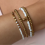 Golden Hour Beaded Bracelet 4 Piece Set - EVRYJEWELS
