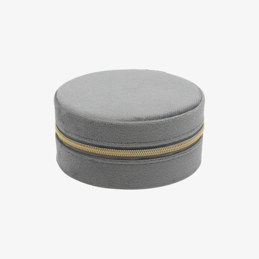 Round Velvet Travel Jewelry Case - EVRYJEWELS