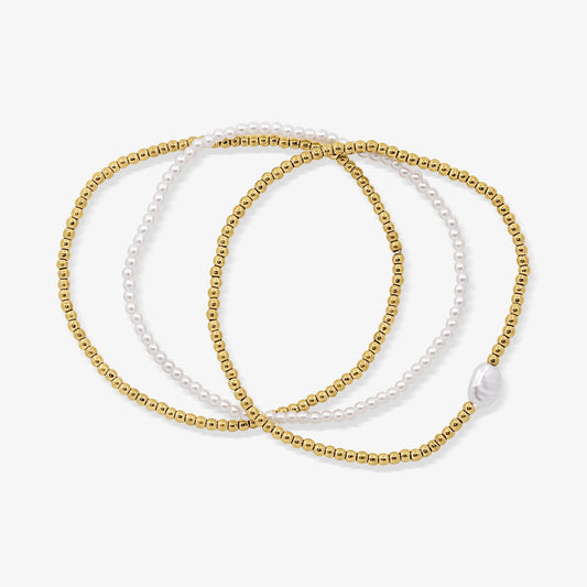 Sweet Luxe Beaded Bracelet 4 Piece Set - EVRYJEWELS