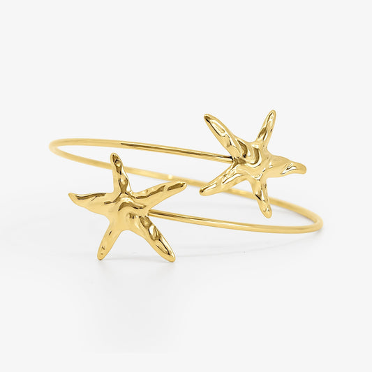 Tidal Stars Arm Cuff Gold - EVRYJEWELS